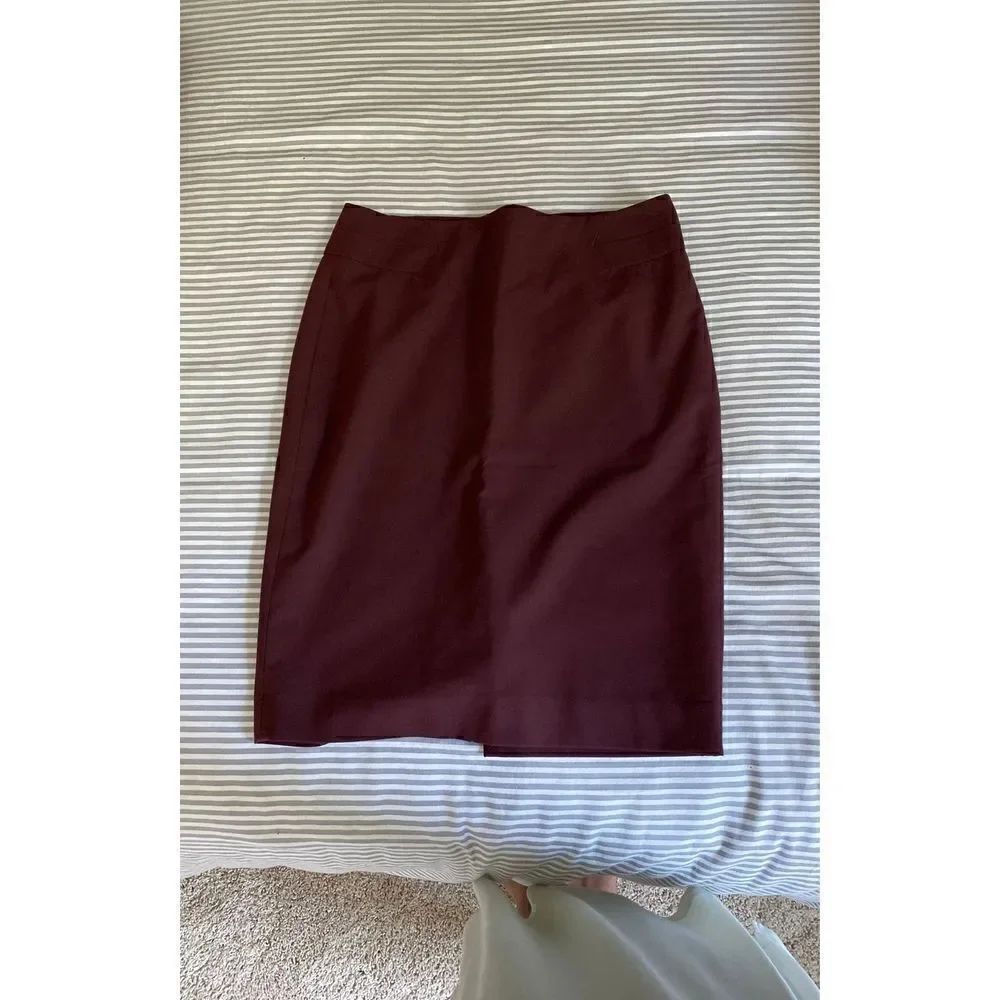 The Limited Maroon Red Suiting Pencil Sk